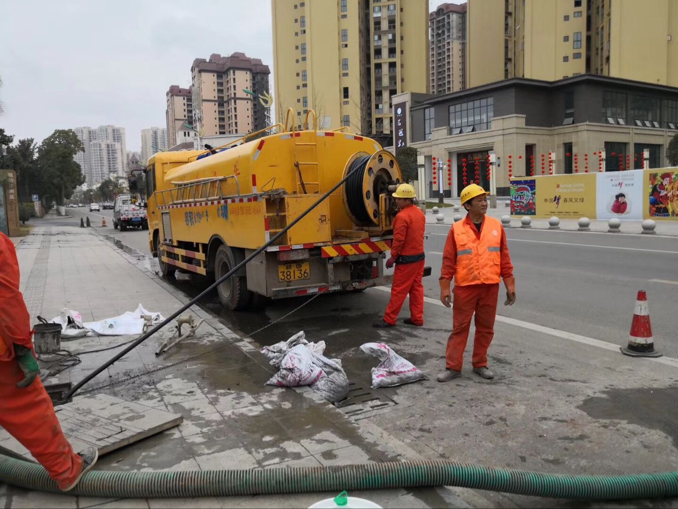 石岐区街道排污管道清淤-管道清洗